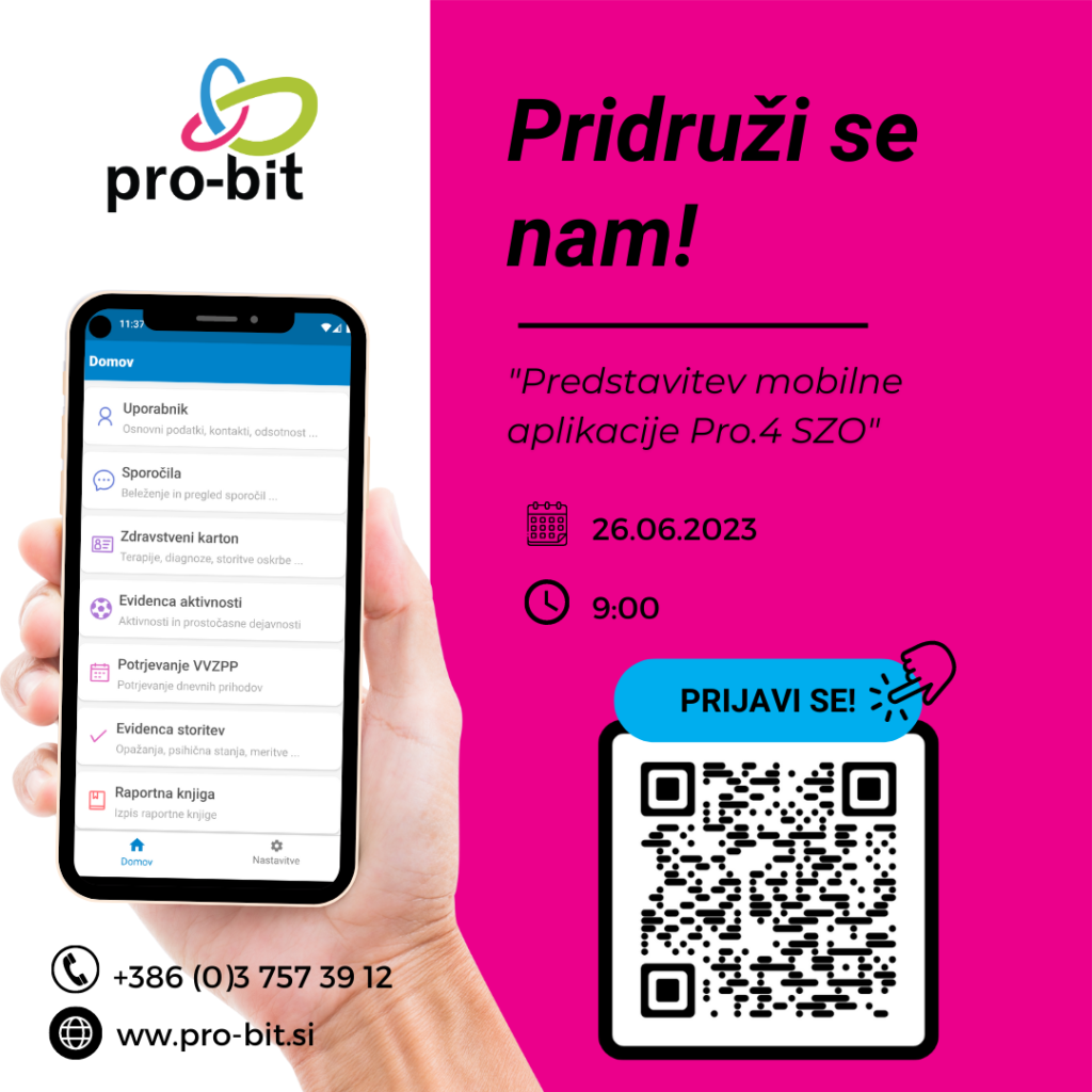 Webinar: Mobilna aplikacija Pro.4 SZO.