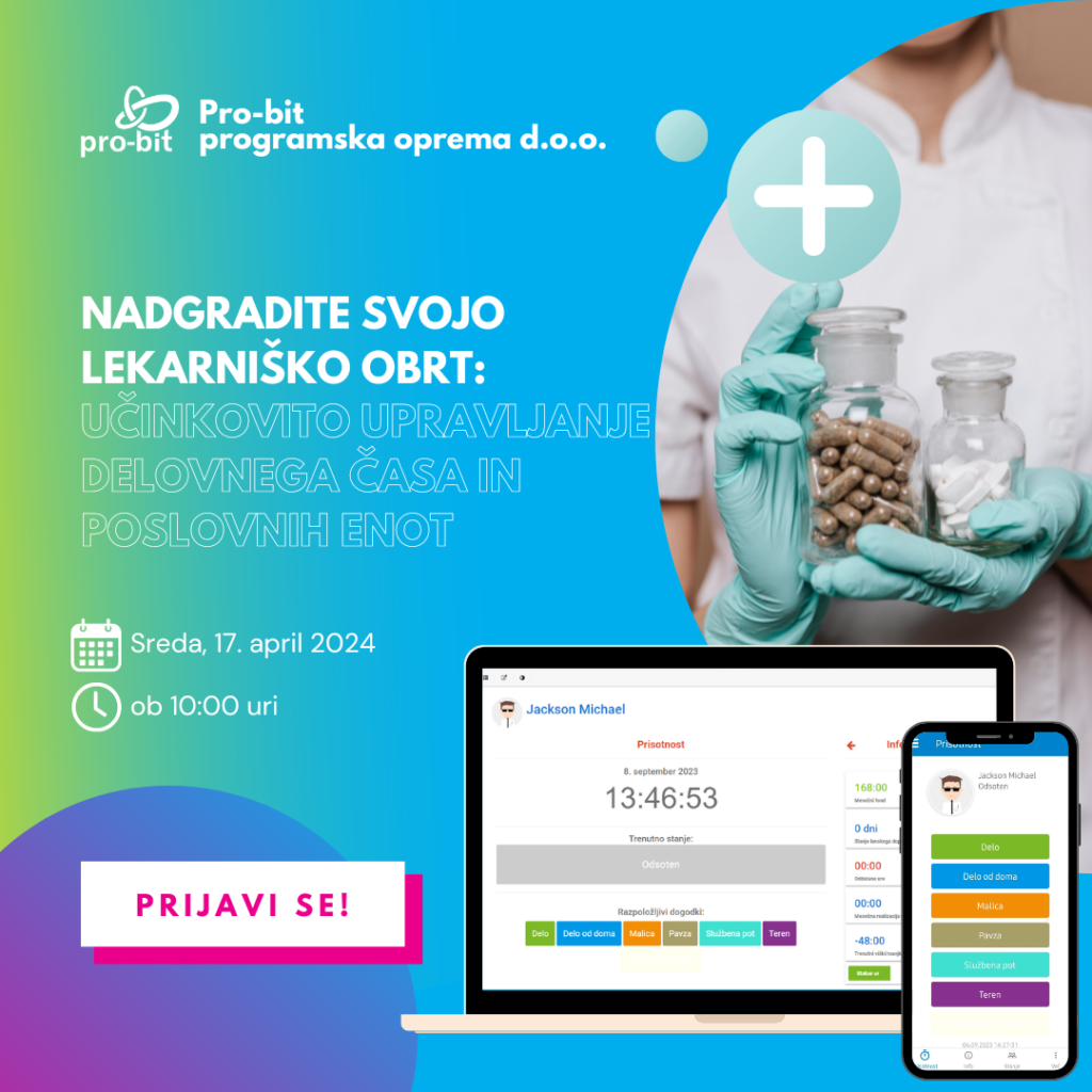 Učinkovito upravljanje delovnega časa in poslovnih enot